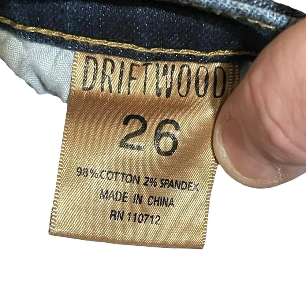 Driftwood classic fit  Jeans Candace Straight Denim Stretch women’s size 26